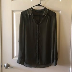 Zara Studs Button Down Shirt